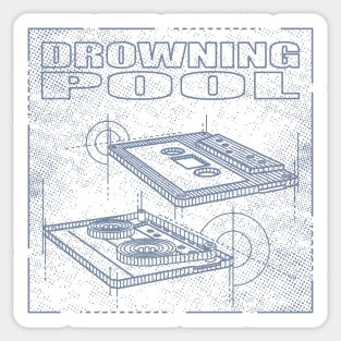 Drowning Pool Technical Drawing Sticker